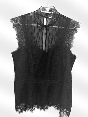 H&M Black Lace Top